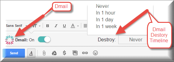 Dmail Compose Email as Dmail