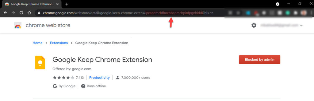 How to enable Blocked extensions in Chrome in Windows