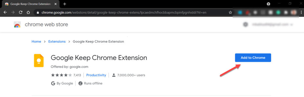 Enable Blocked extensions in Chrome in Windows Enabled Extension