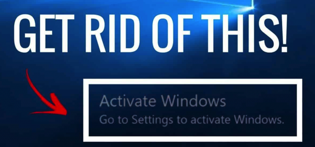 remove the activate windows watermark without the product key
